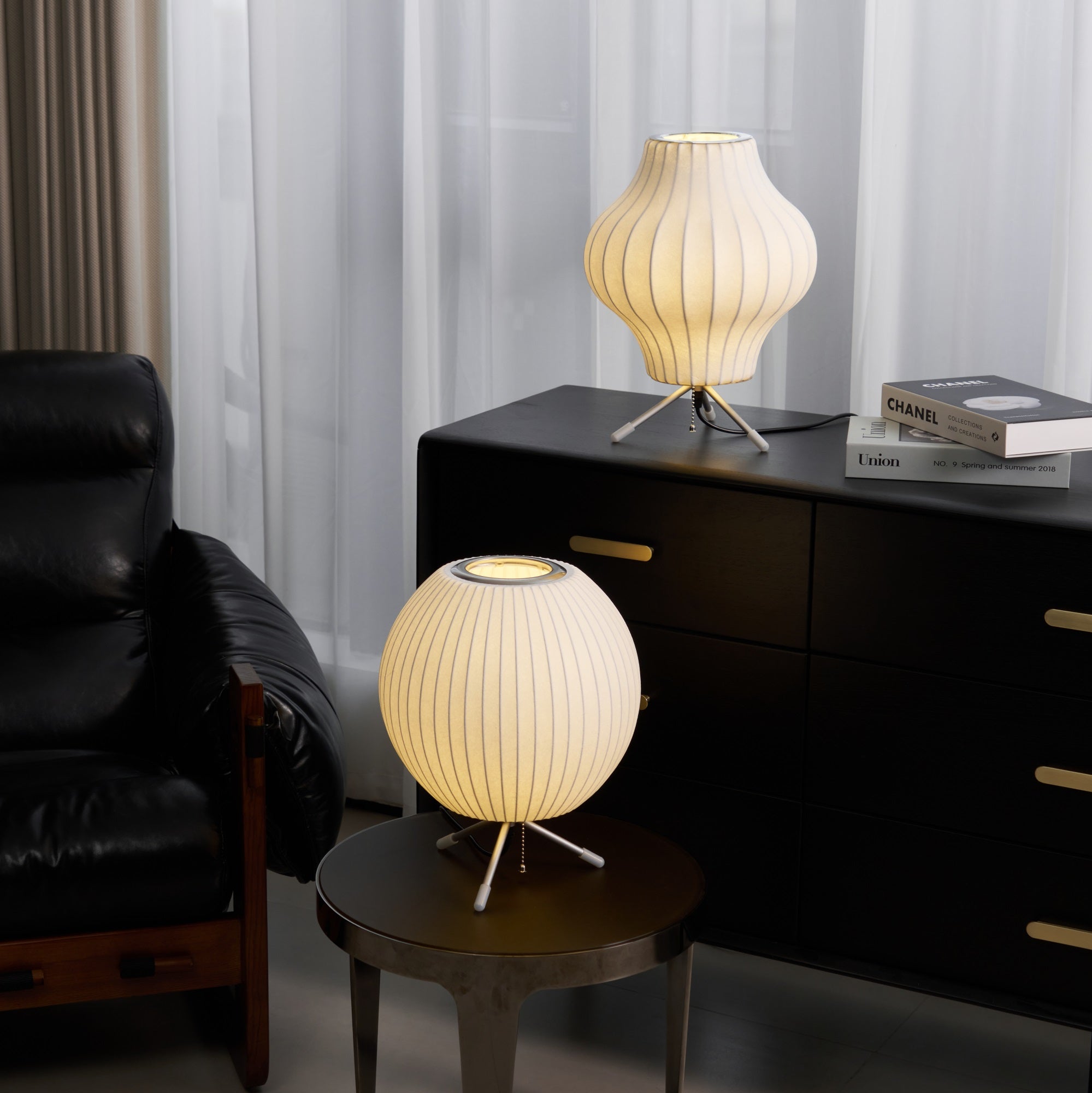 Nelson Tripod Table Lamp - Modern Adjustable Desk Light for Home Office, Bedroom & Living Room - Stylish Mid-Century Design with Warm Ambient Lighting