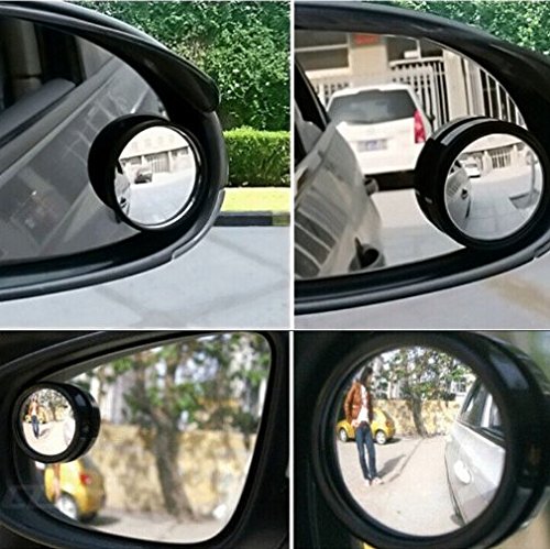 WOIWO High Purity Adjustable Round Blind Spot Mirror - Wide Angle Rear View Mirror for Cars & Trucks - Perfect for Parking, Lane Changes & Safe Driving
