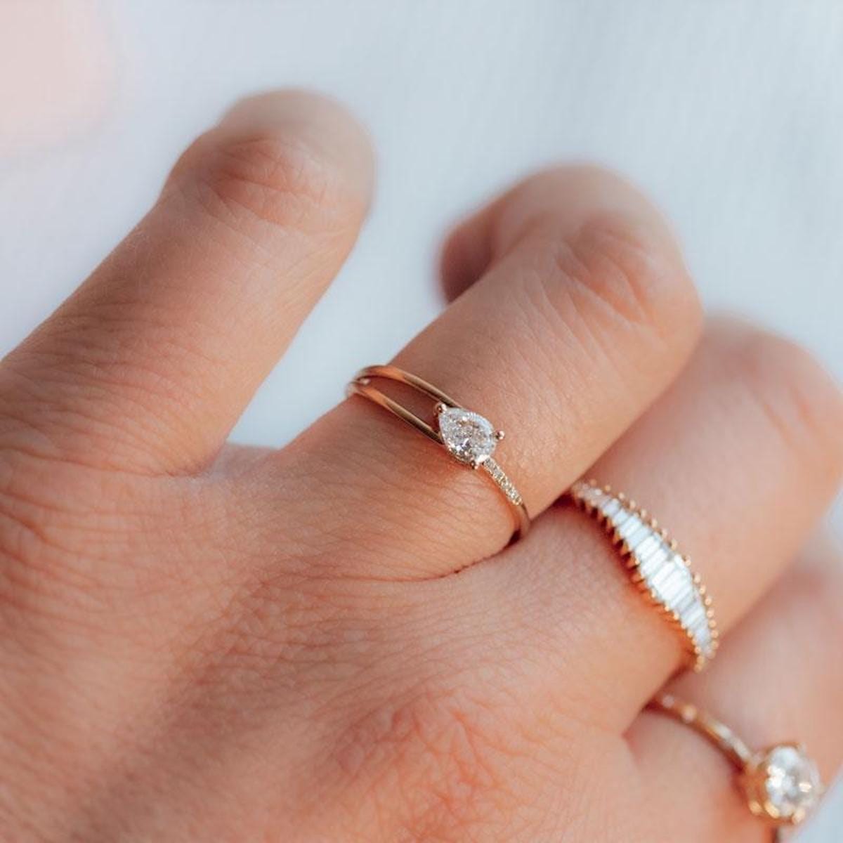 0.35 Carat Diamond Arrow Ring - Elegant Dainty Jewelry for Women, Perfect for Engagement, Anniversary & Gift Giving