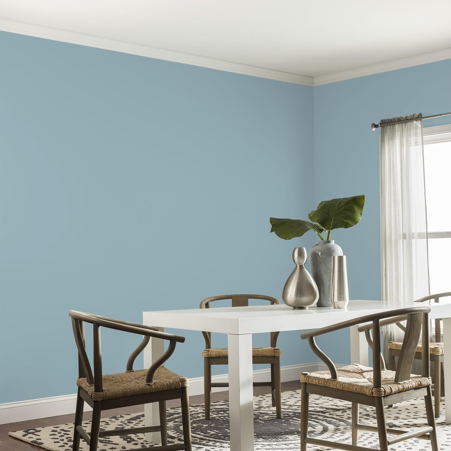 Glidden Interior Paint + Primer in Teal/Aqua - Mountain Stream, One Coat Coverage, Eggshell Finish, 1 Quart - Perfect for Living Rooms, Bedrooms & Home Decor Projects