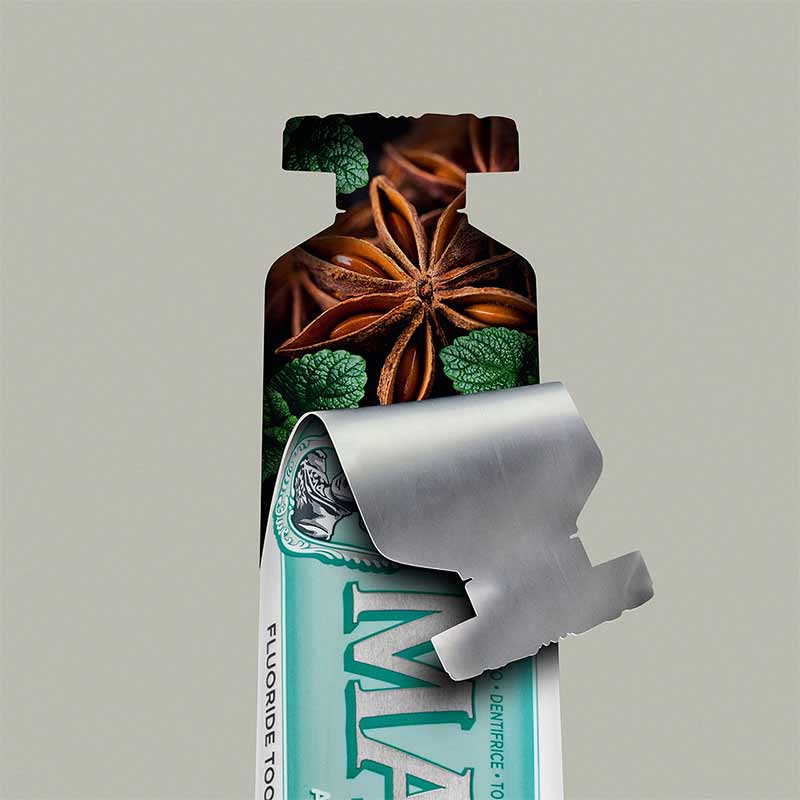 Marvis Anise Mint Toothpaste - Refreshing Herbal Flavor for Fresh Breath & Oral Care - Perfect for Travel, Home & Office Use