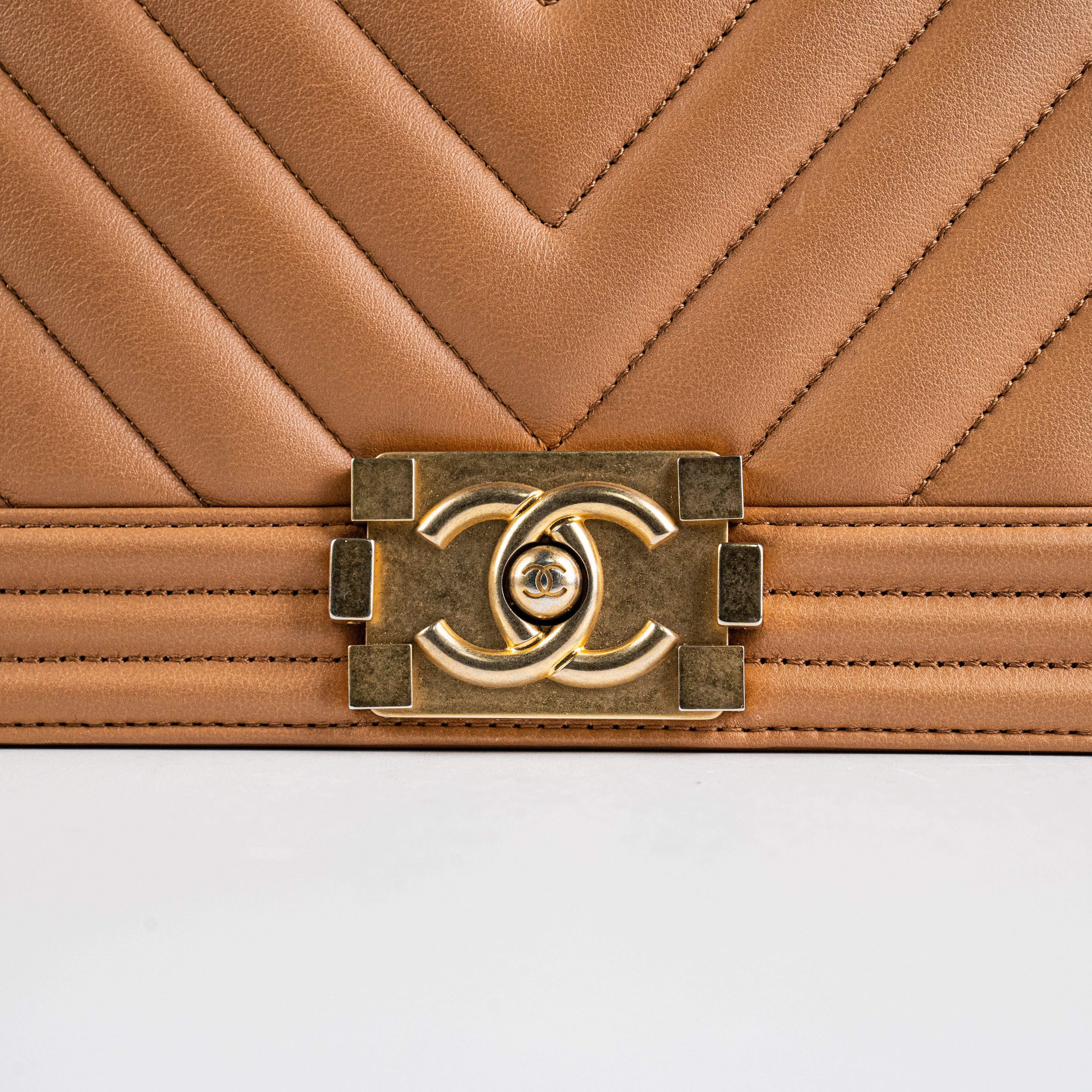 Chanel Old Medium Boy Bag in Caramel - Luxury Quilted Leather Crossbody Bag for Women | Perfect for Date Nights, Parties & Special Occasions