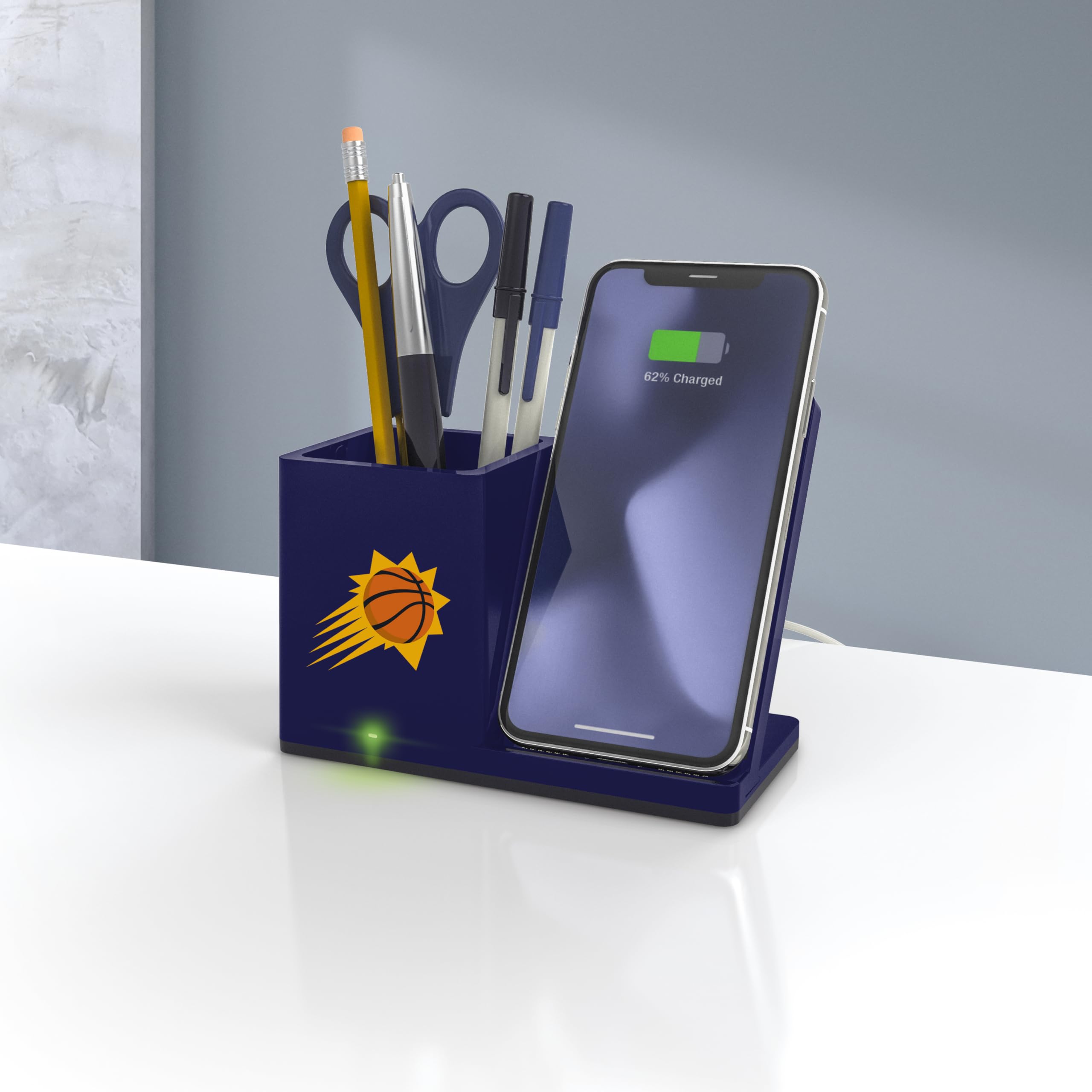 SOAR Wireless Charger & Desktop Organizer - Fast Qi Charging Station with Phone Stand for iPhone, Samsung, AirPods - Perfect for Office, Home & Travel Use