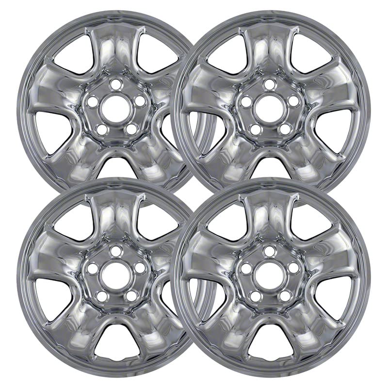 OxGord Set of 4 - 16 Inch Chrome ABS Wheel Skins & Wheel Covers - Compatible with 2012-2016 Honda CR-V - Durable Auto Tire Replacement Caps - Perfect for Car Customization & Protection