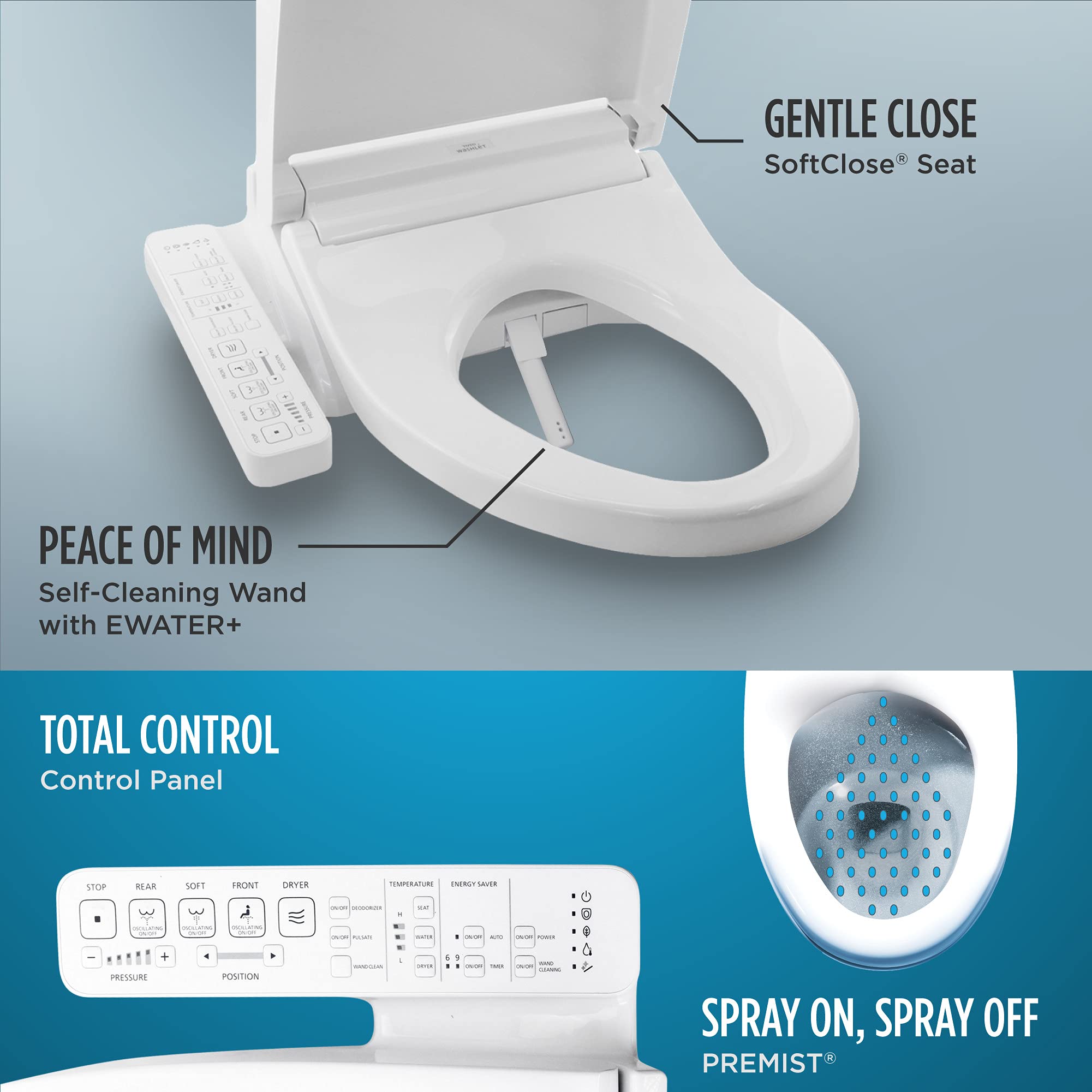 TOTO SW3073#01 WASHLET C2 Round Electronic Bidet Toilet Seat - Cotton White | Heated Seat, Warm Water Wash | Perfect for Modern Bathrooms & Smart Home Upgrades