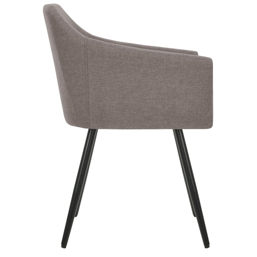 vidaXL Modern Taupe Fabric Dining Chairs Set of 4 - Comfortable Ergonomic Design with Durable Metal Frame - Perfect for Dining Room, Kitchen, Restaurant & Home Decor
