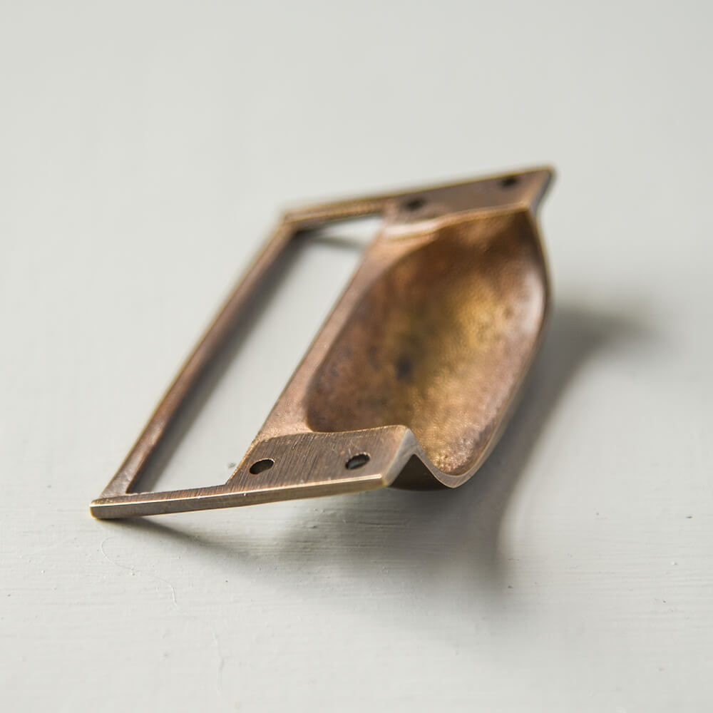 Vintage Antique Brass Drawer Pulls with Card Frame - Elegant Cabinet Handles for Kitchen, Bathroom & Furniture (Set of 10) - Perfect for Home Renovation & DIY Projects