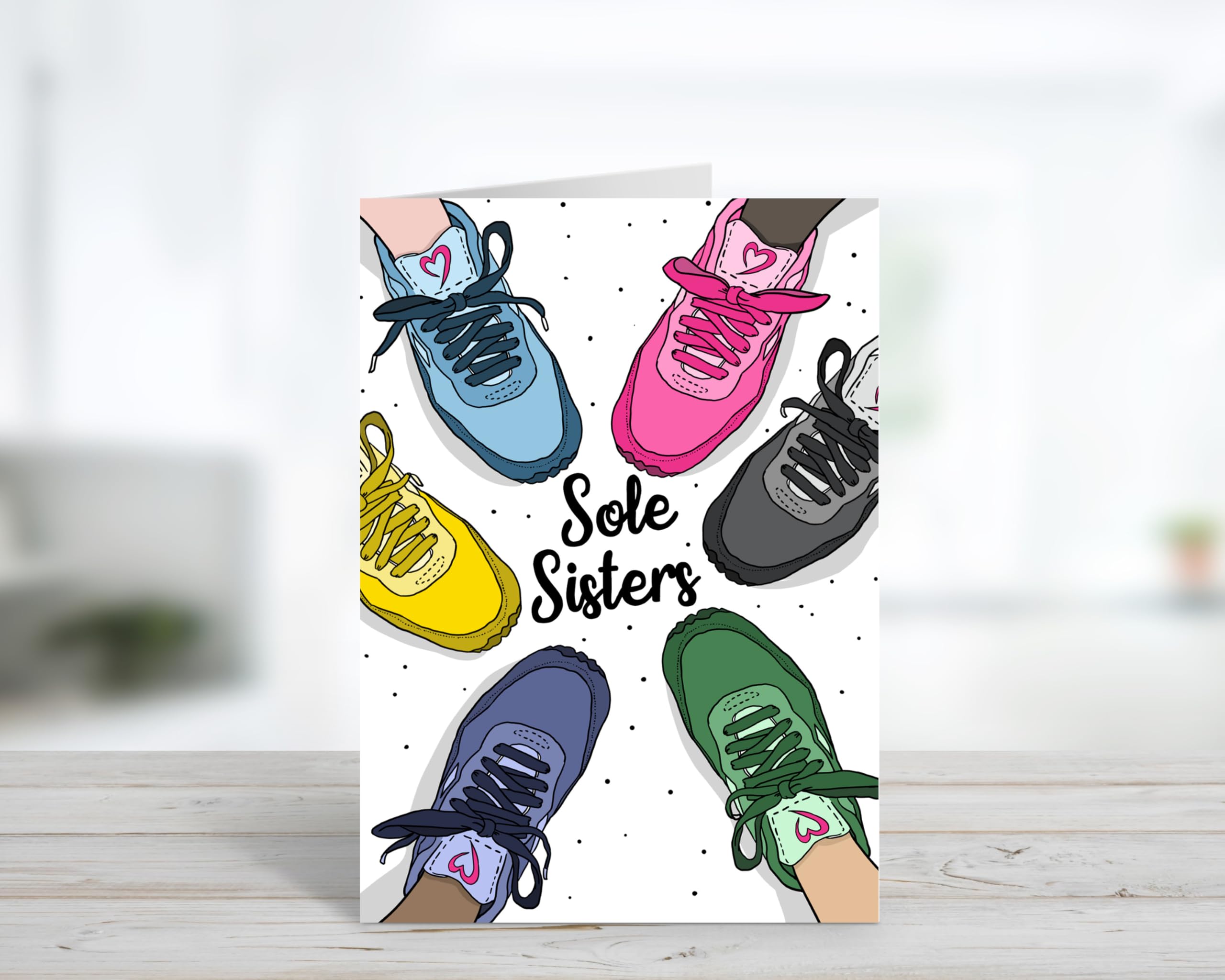 Running Friendship & Motivation Greeting Card for Women - Perfect for Running Groups, Race Partners & Workout Besties - Ideal for Marathons, Training Sessions & Encouragement Gifts