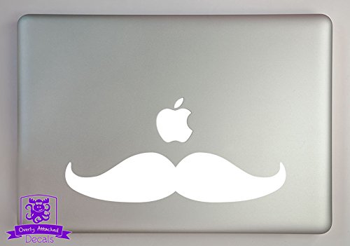 White Mustache Vinyl Decal for 15