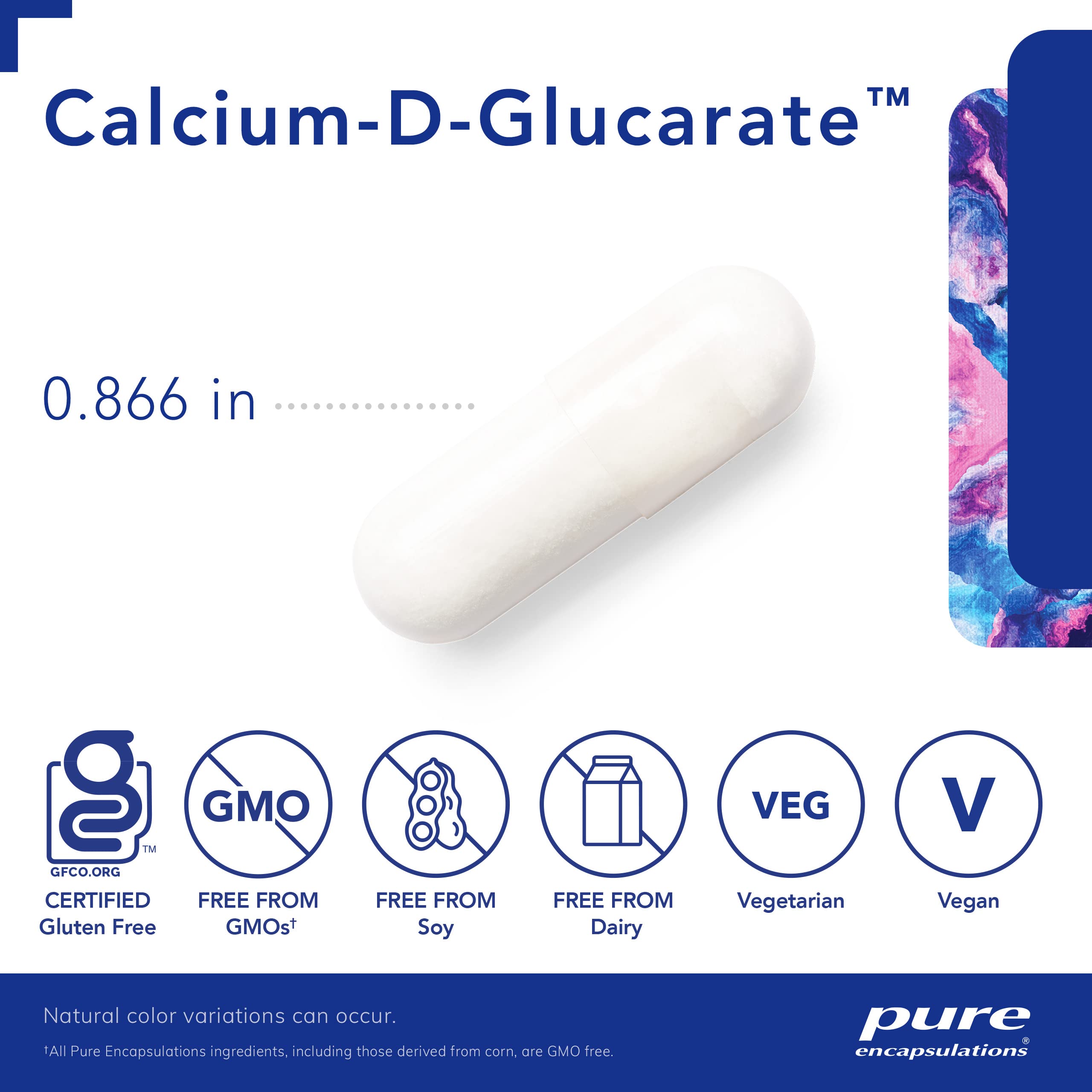 Pure Encapsulations Calcium-D-Glucarate Supplement - 120 Capsules for Liver, Lung, Breast & Colon Cellular Health Support | Detox & Hormone Balance Aid for Daily Wellness