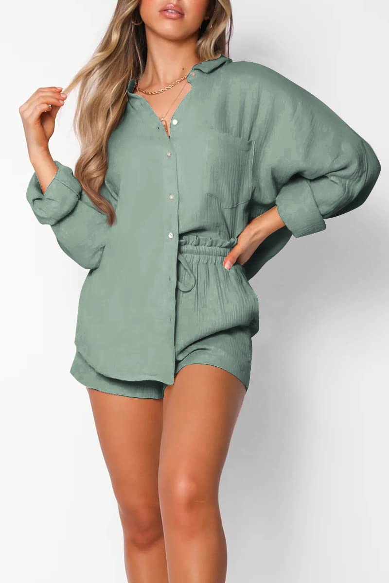 Trendy Queen Women's 2-Piece Outfits - Summer Short Sets, Beach Vacation Lounge Pajamas & Spring Fashion 2025 | Casual Wear, Travel Essentials & Home Comfort