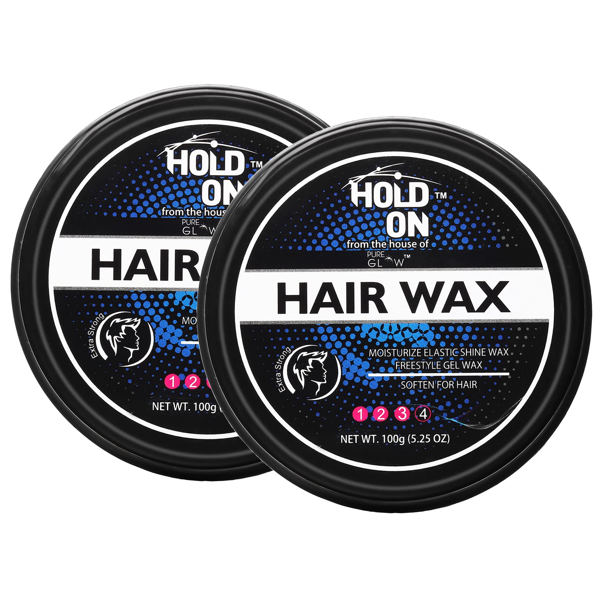 Organic Hair Wax for Men & Women - Strong Hold Styling Wax, No Side Effects, 2 Pack (100g Each) - Perfect for Daily Hairstyling, Pompadours & Textured Looks