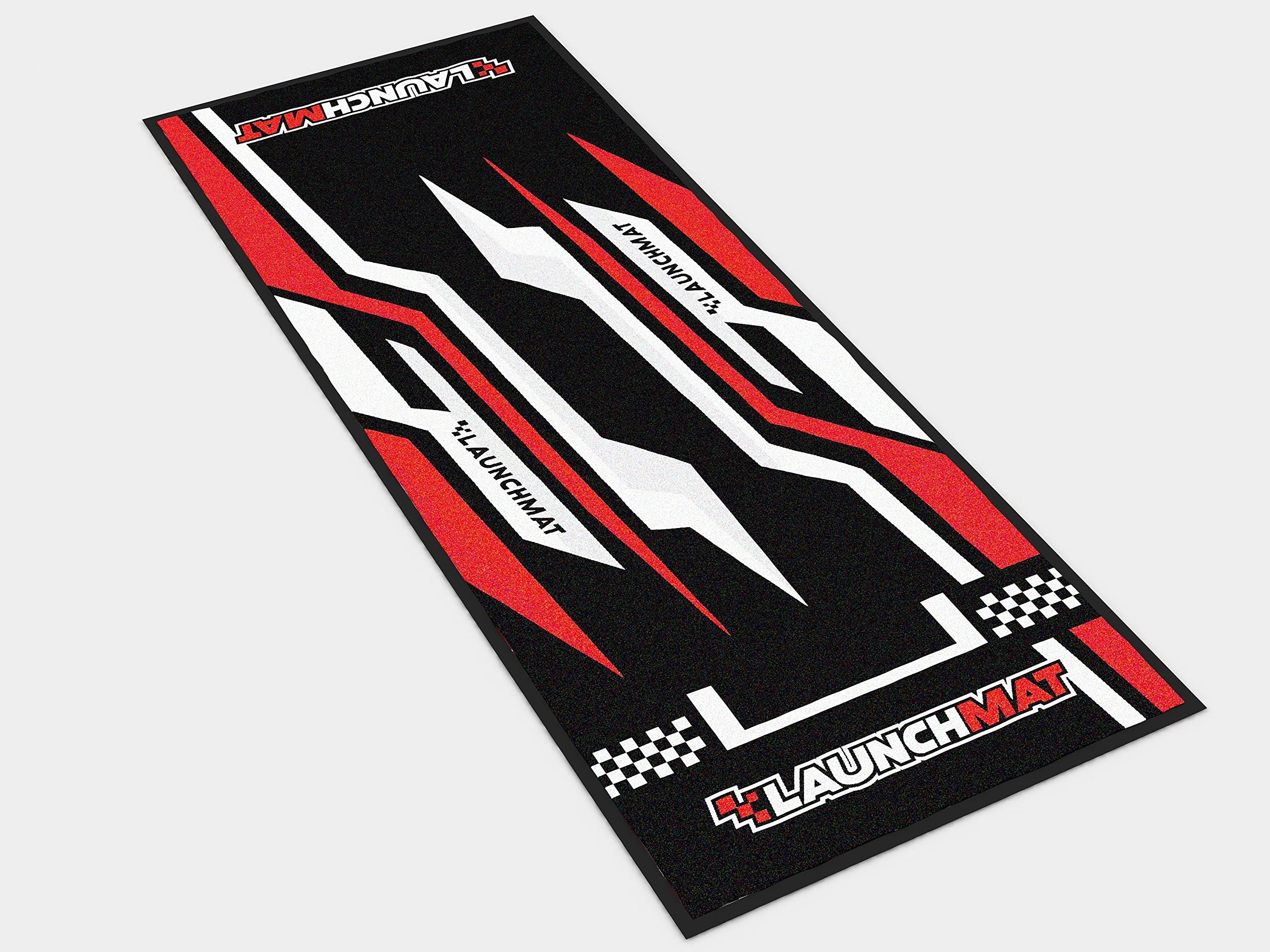Premium Motorcycle Garage Floor Mat for Sportbikes & Dirt Bikes - Non-Slip, Oil-Resistant Red Rubber Mat - Perfect for Garage, Workshop & Track Day Protection