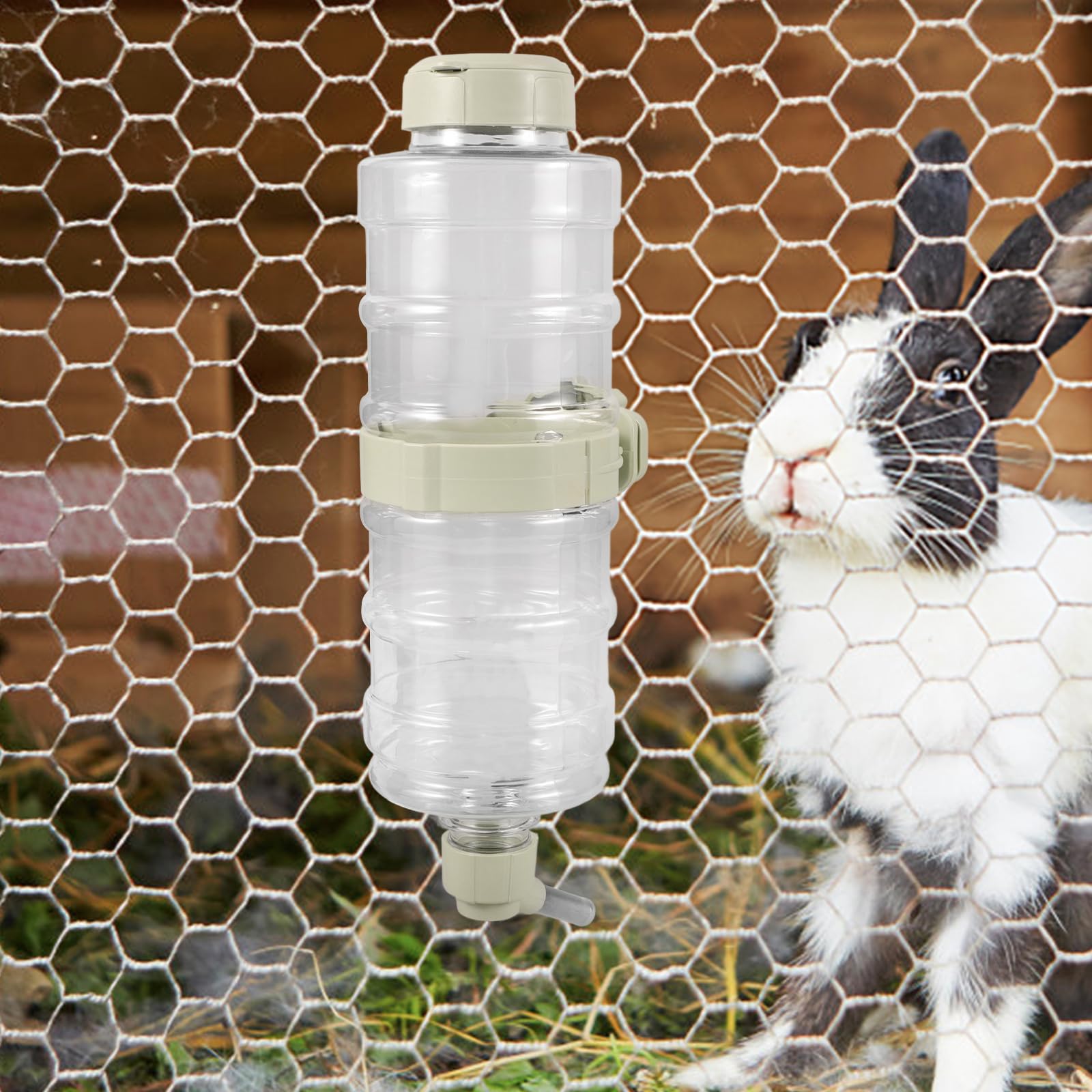 No Drip 946ml Small Animal Water Bottle for Rabbits, Guinea Pigs, Puppies & Dogs - Auto Feeding Pet Water Dispenser for Cages & Crates - Perfect for Travel, Home & Outdoor Use