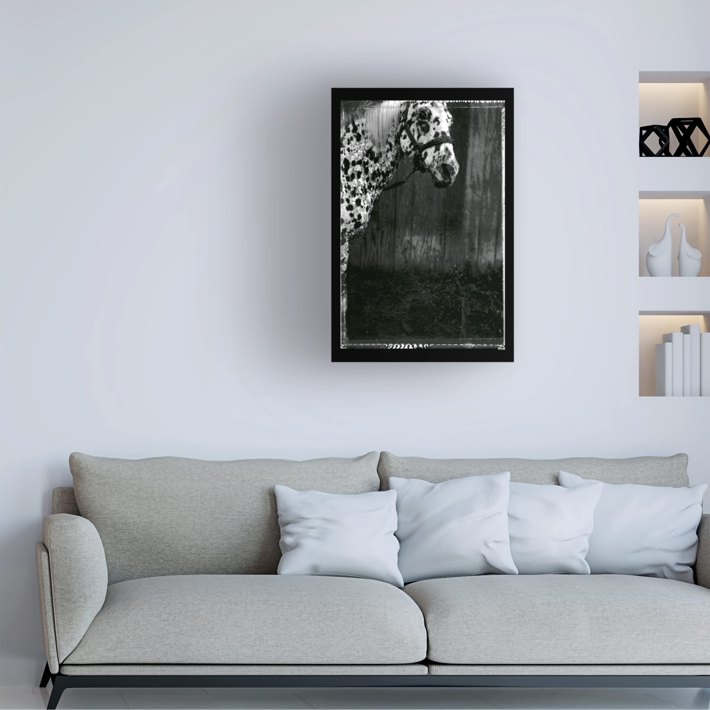 Trademark Fine Art 'Equine Double Take III' Canvas Wall Art by Susan Friedman - Stunning Horse Painting for Living Room, Bedroom & Office Decor