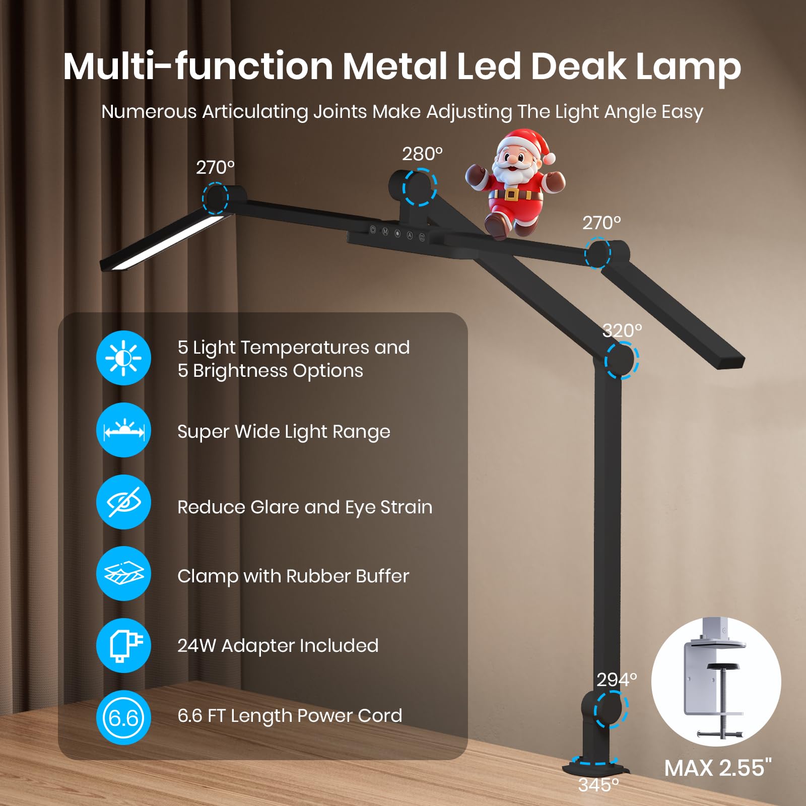 Ultra Bright Architect LED Desk Lamp with Clamp - 41