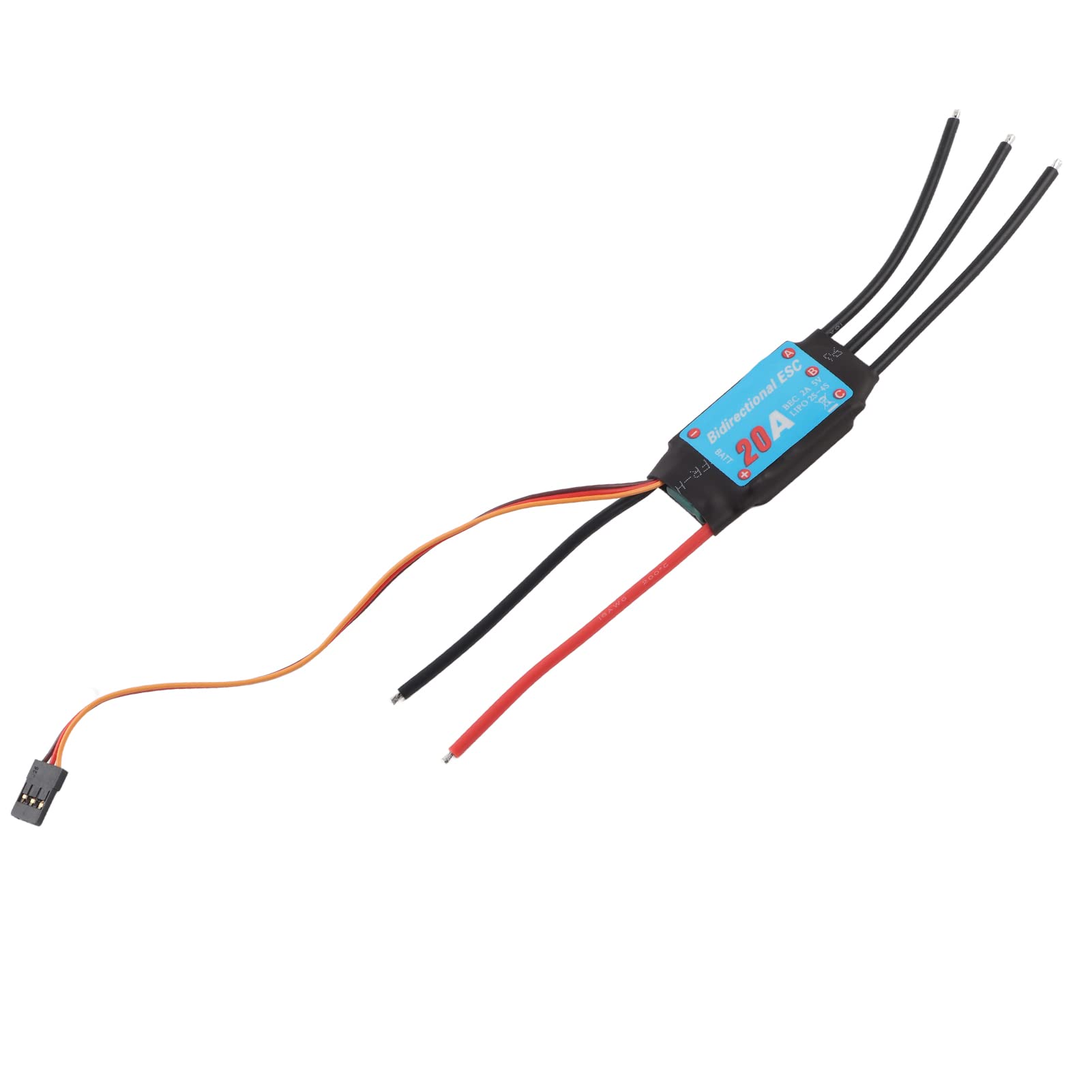 SPYMINNPOO 20A Brushless ESC for RC Cars, Boats & Drones - High Power 1:1 Output Two Way Speed Controller - Perfect for RC Racing, Marine Models & Hobby Vehicles