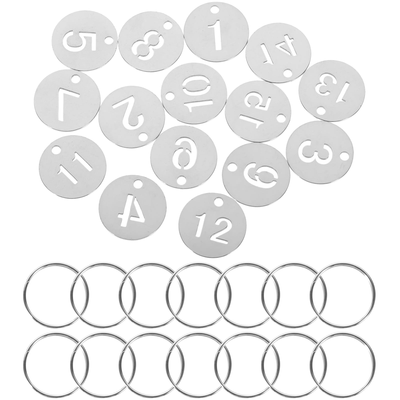 SOIMISS 15pcs Stainless Steel Key Tags - Durable Metal Key Identifiers for Organization & Labeling - Perfect for Home, Office, and School Key Management