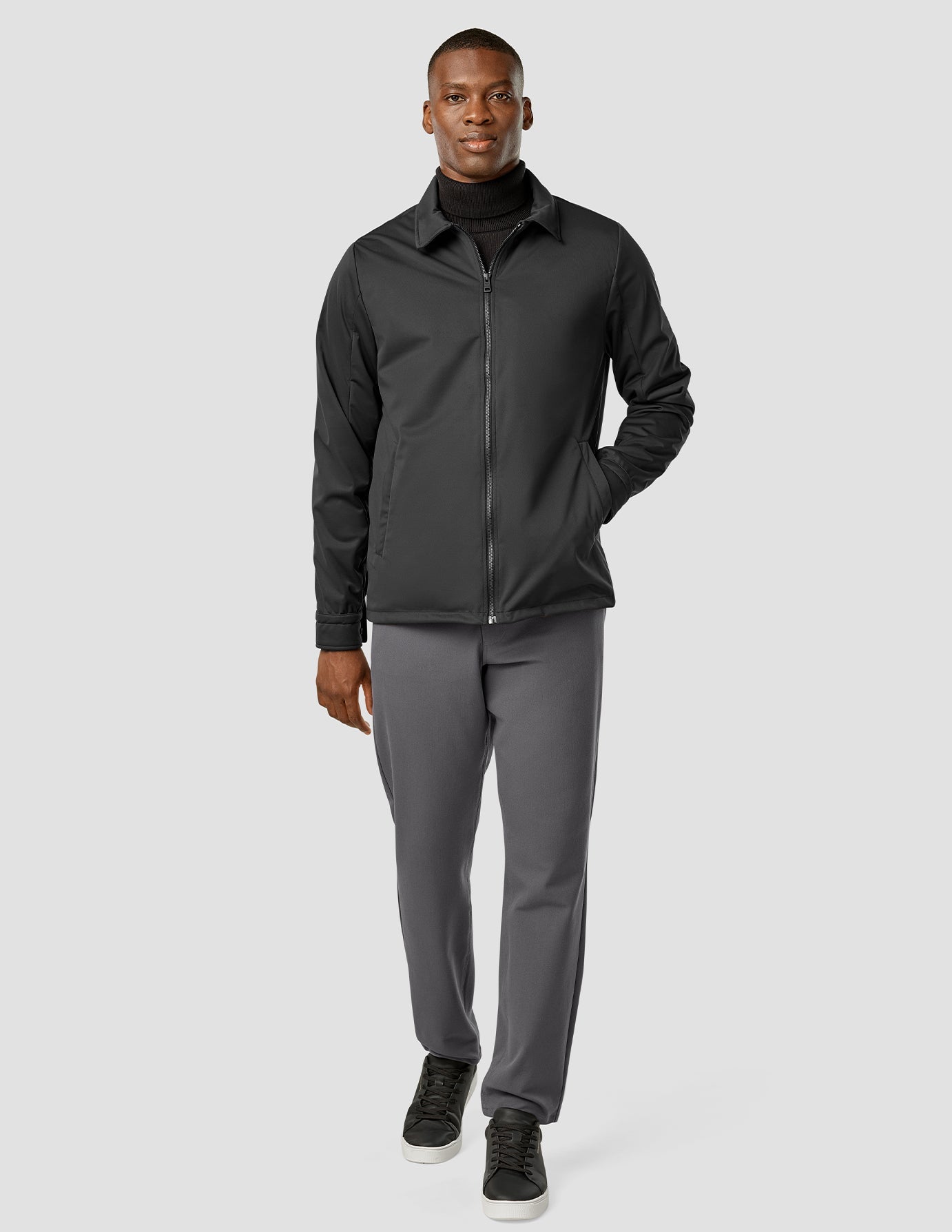 Premium Black Elements Jacket - Lightweight Waterproof Windbreaker for Outdoor Hiking, Camping & Travel | Men's & Women's All-Weather Jacket