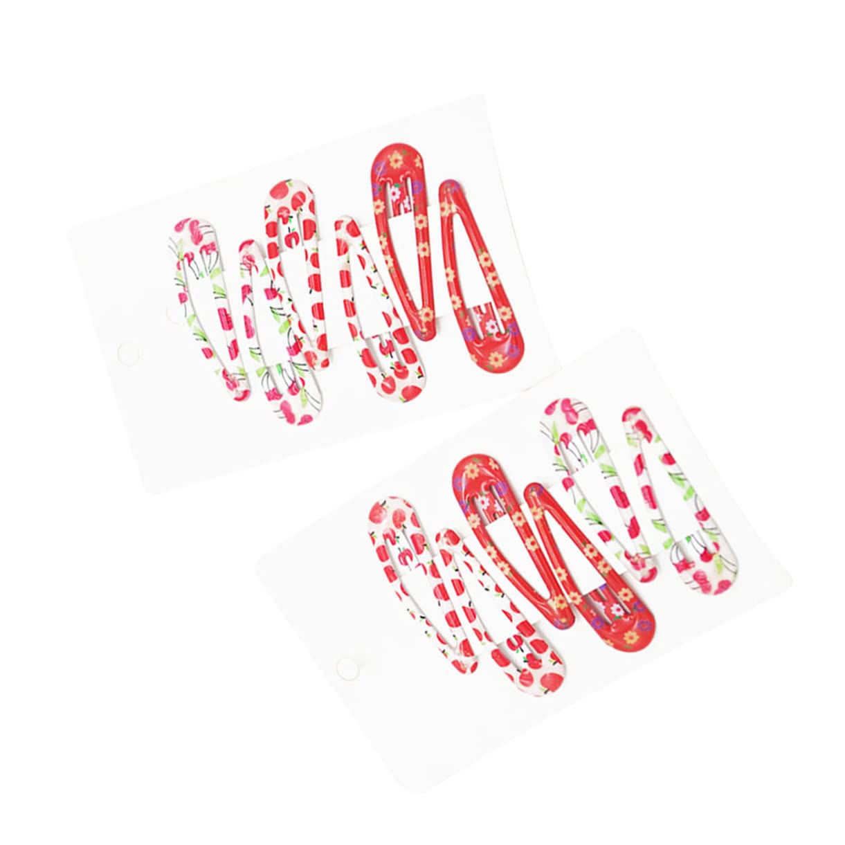 FOMIYES Metal Hair Clips for Girls - Water Drop Shape Cherry Print Hairpins, Barrettes & Hair Accessories for Women, Teens & Kids - Perfect for School, Parties & Everyday Styling