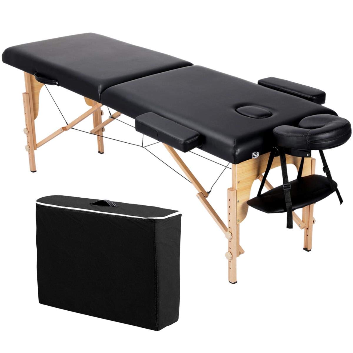 Yaheetech Portable Folding Massage Table - Adjustable Height 84