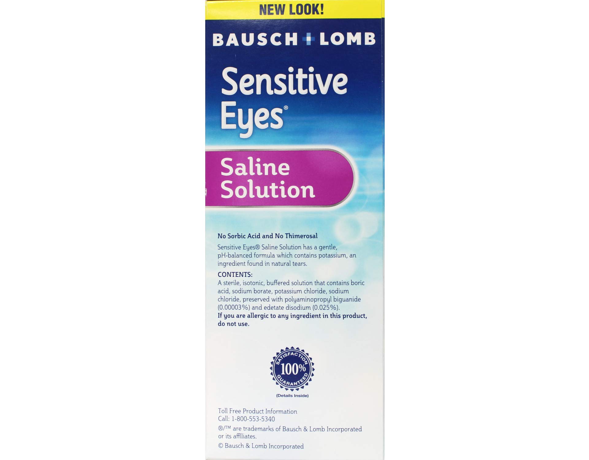 Bausch & Lomb Sensitive Eyes Saline Solution - 12 Oz (Pack of 6) | Gentle Contact Lens Rinse & Storage | For Dry, Irritated Eyes | Packaging May Vary