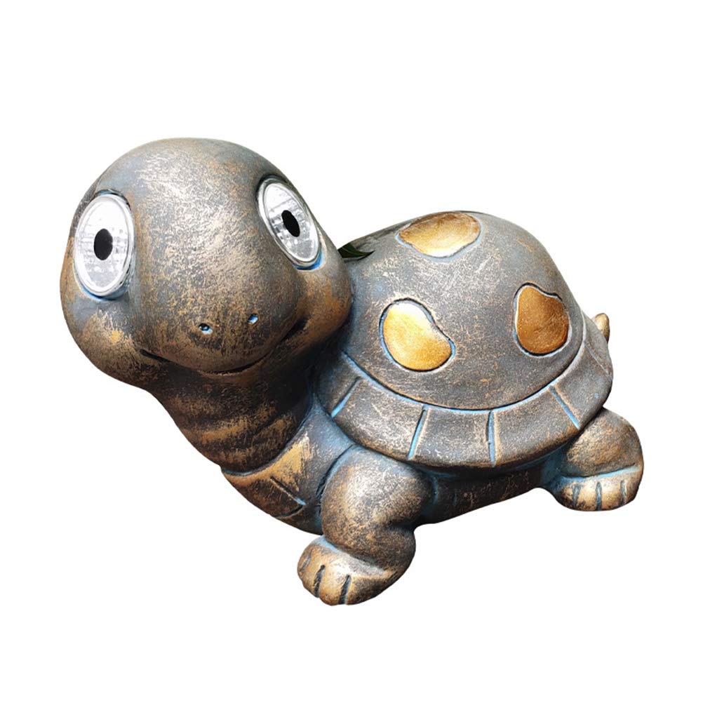 YARDWE Solar Powered Outdoor Decorative Lamp - Tortoise Shaped Resin Light for Garden, Patio, Pathway | Weatherproof Solar Garden Lighting for Nighttime Ambience