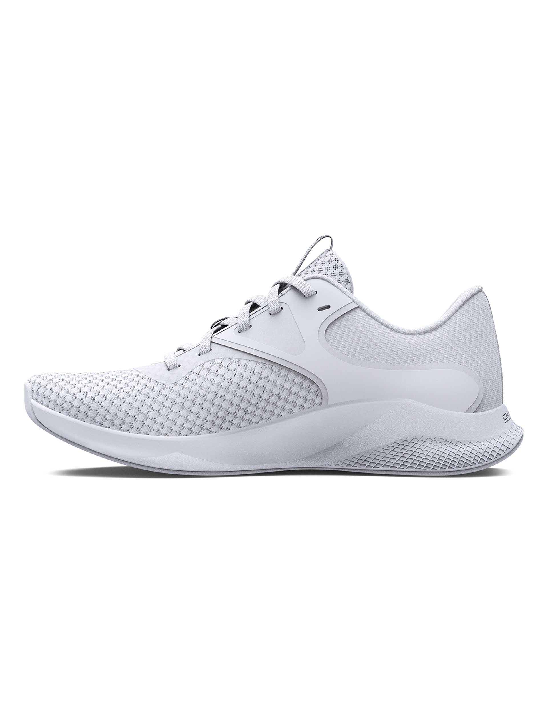 Charged Aurora 2 Training Shoes for Men & Women - White/Metallic Warm Silver - Lightweight Gym & Running Shoes for Workouts, Cross Training & Fitness