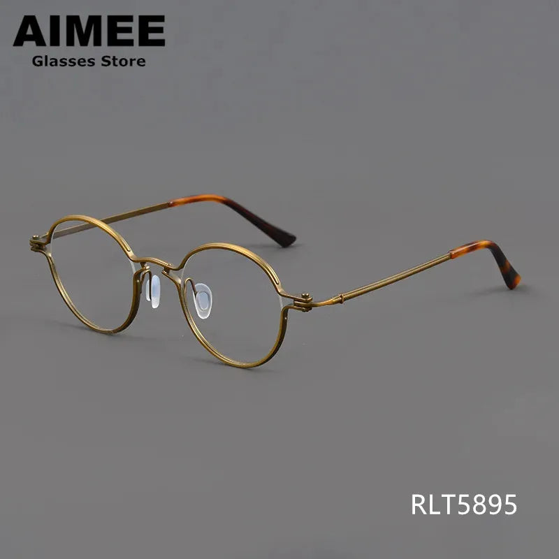 Stylish Aimee Unisex Full Rim Round Titanium Acetate Eyeglasses Frame 185895 | Lightweight & Durable | Perfect for Reading, Work & Everyday Wear