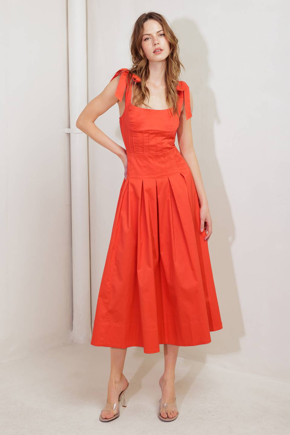 PALOMA MIDI DRESS in Red | Flowy Summer Dress for Women | Perfect for Beach Vacations, Date Nights & Outdoor Weddings