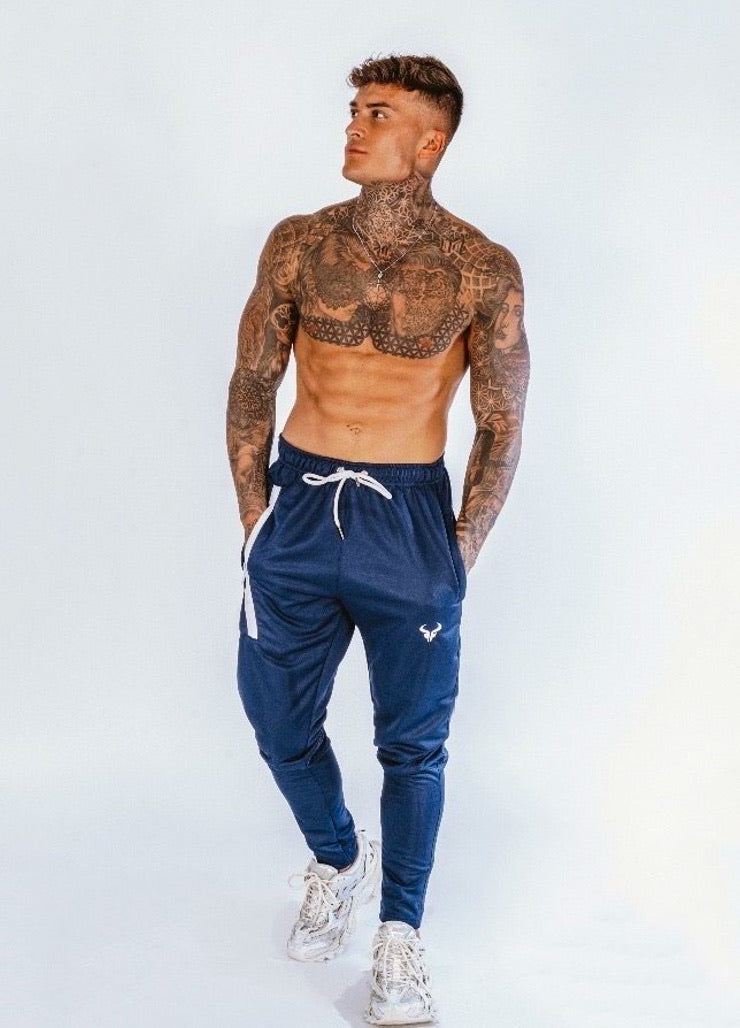 Cerus Nero Navy Slim Fit Jogging Pants for Men - Lightweight Comfortable Athletic Sweatpants for Running, Gym Workouts & Lounge Wear
