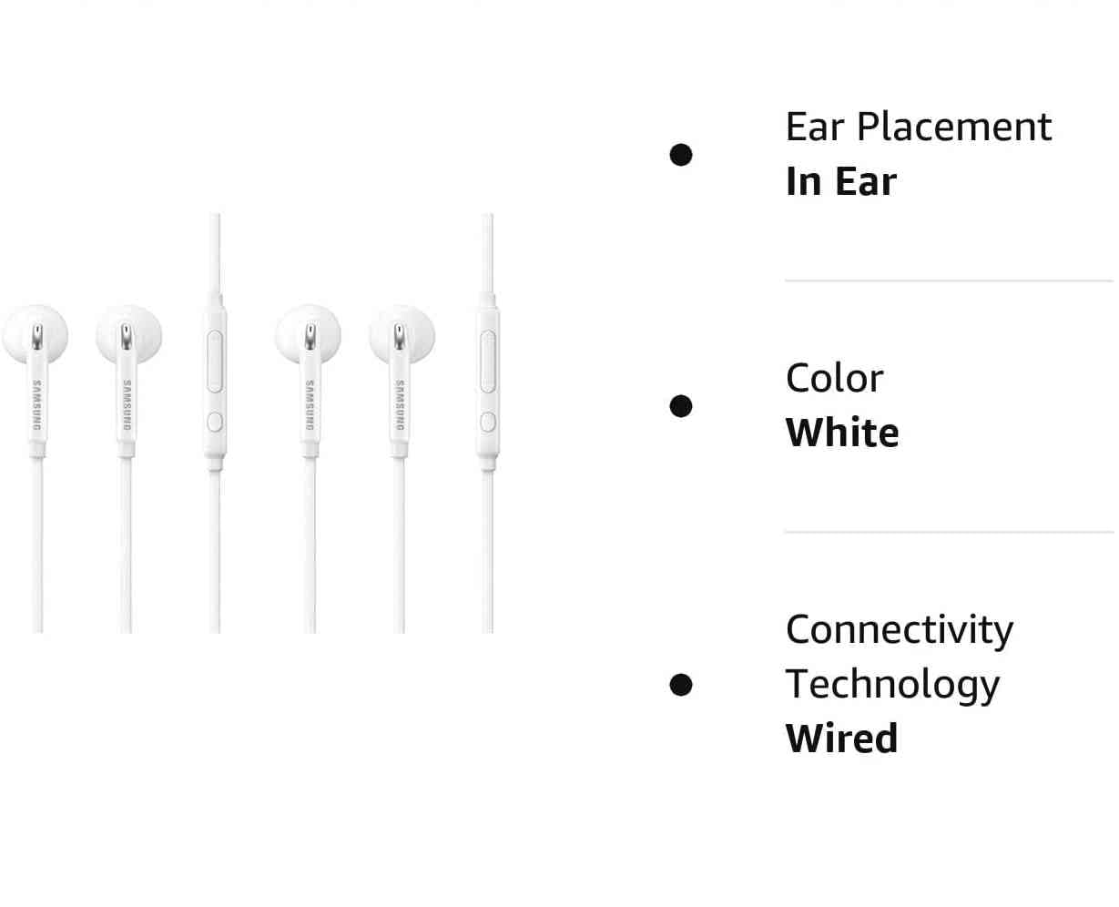 3.5mm Wired Headphones with Microphone for Samsung Galaxy Tab A7 Lite/A8 10.5/S6 Lite/A7 10.4 - Compatible with EO-EG920LW (2 Pack) - Perfect for Gaming, Online Classes & Video Calls