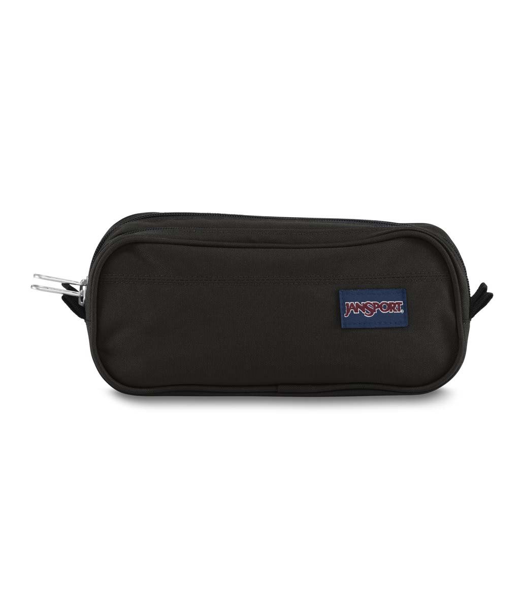 JanSport Large Accessory Pouch - Black | Durable Travel Organizer for Toiletries, Electronics & Essentials | Perfect for Backpacks, Gym Bags & College Students