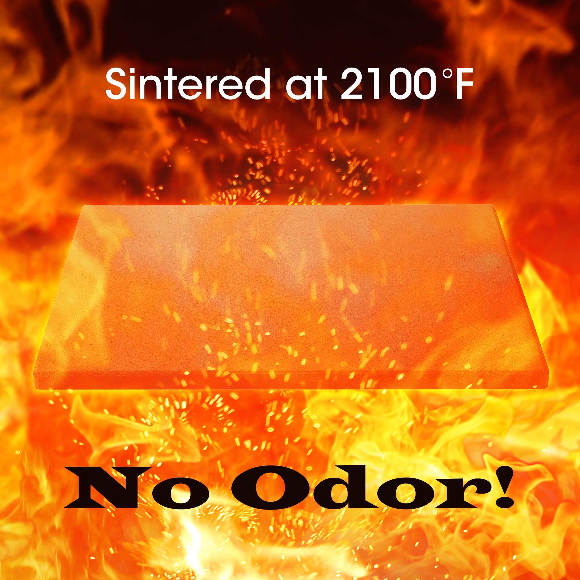 Unicook 15 x 12 Inch Cordierite Pizza Stone for Oven & Grill - Heavy Duty Thermal Shock Resistant Baking Stone for Pizza, Bread, Cookies - Perfect for Home Kitchens & Outdoor BBQ Cooking