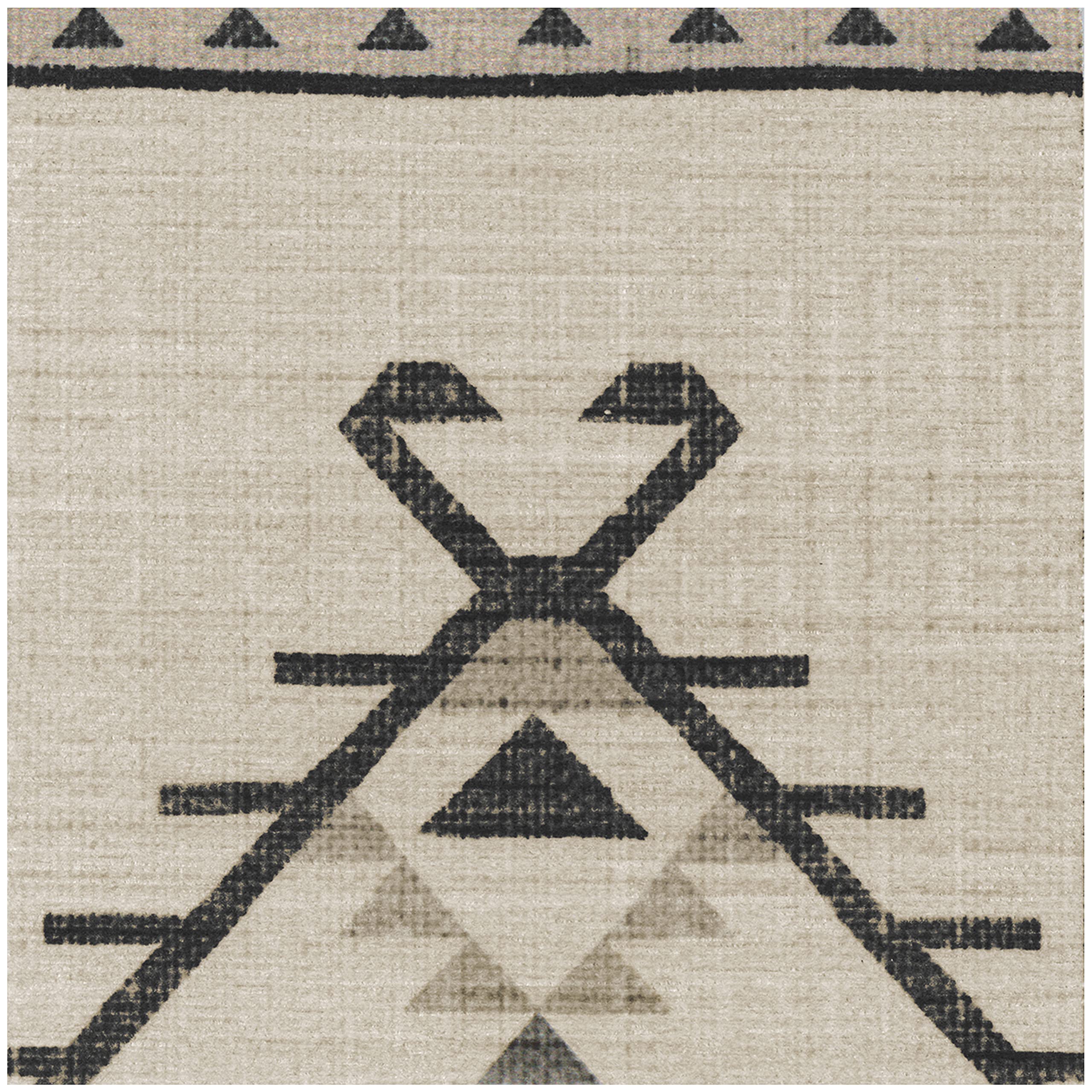 Ruggable Washable 2x7 Runner Rug - Damali Black & White | Non-Slip Kitchen Rug for Hallway, Entryway, Living Room, Bedroom & Office | Easy-Clean Home Decor for High Traffic Areas