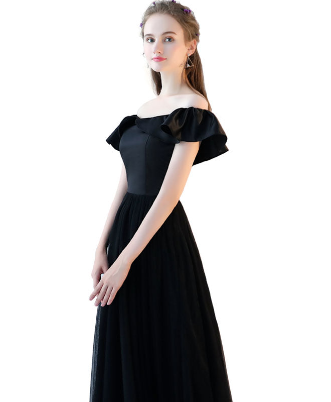 Elegant Black Long Prom Dress for Women - Formal Evening Gown for Homecoming, Ball & Special Occasions