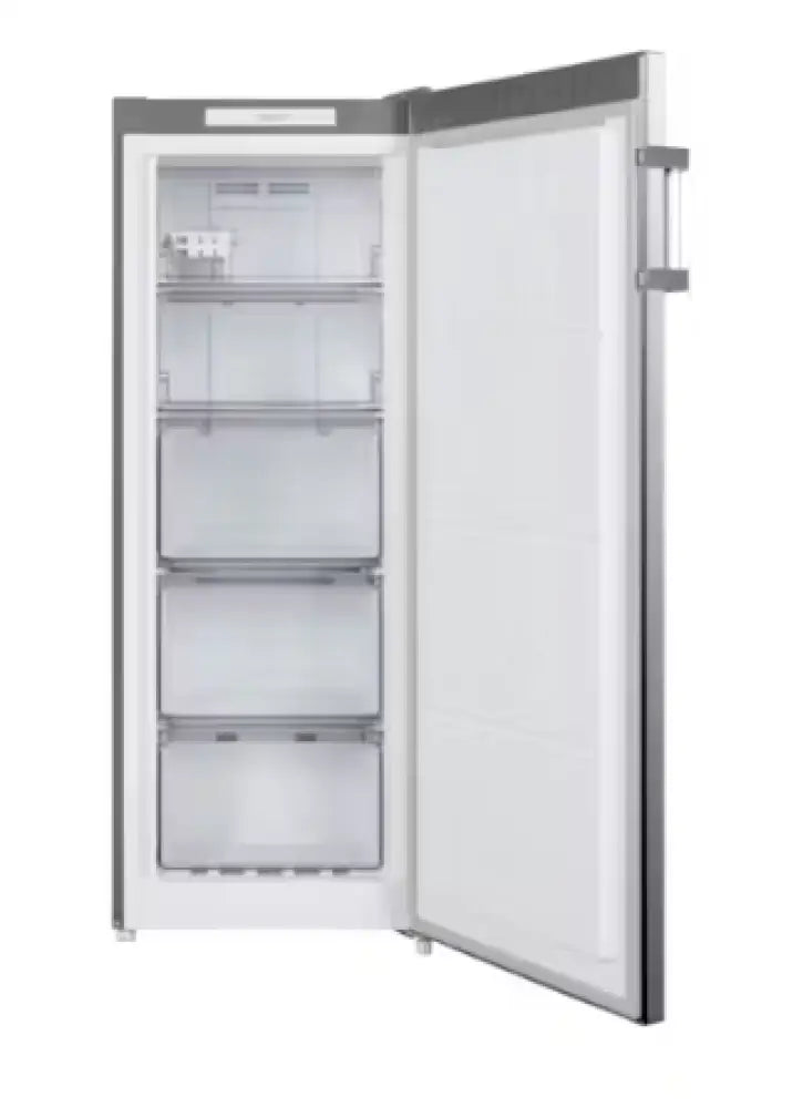 CHiQ CSH165NSS 166L Hybrid Vertical Frost Free Freezer Stainless Steel - Energy Efficient Upright Freezer for Home, Kitchen, Garage & Office Use