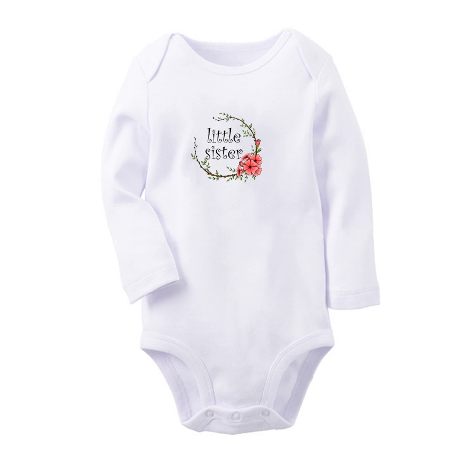 iDzn Twins Rompers - Big & Little Sister Matching Outfits for Newborns | Long Sleeve Baby Jumpsuits for Family Photos