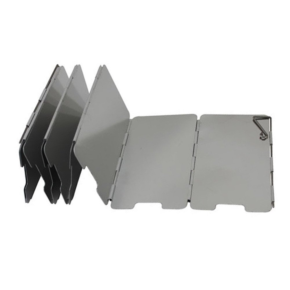Globeagle 9 Plates Foldable Burner Windshield - Portable Outdoor Camping Stove Wind Shield for Backpacking, Hiking & Picnic Cooking - Perfect for Gas Stove Protection in Windy Conditions