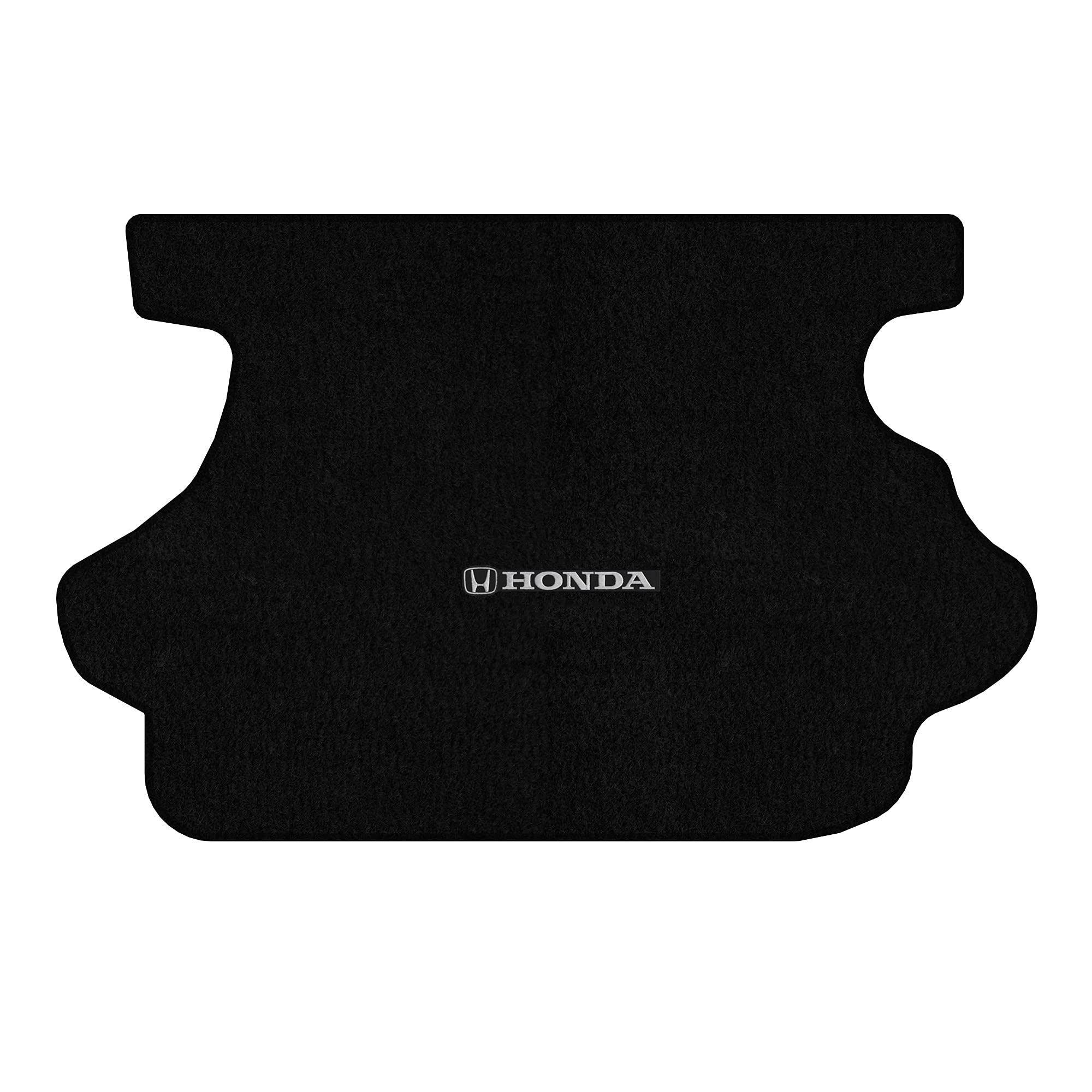 Premium Custom-Fit Carpeted Floor Mats for Honda CR-V 2000.5-2001 - Luxury Car Floor Liners with Driver's Side Fastener (Silver H & Honda Logo, Black Cargo) | Perfect for All-Weather Protection & Enhanced Interior Style