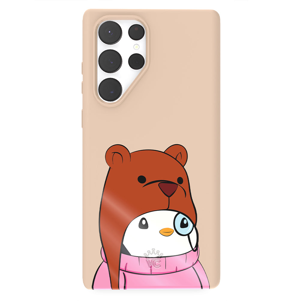 Pudgy Penguins Huddle Up Samsung Phone Case - Cute Cartoon Penguin Design Protective Cover for Samsung Galaxy S23/S22/S21 - Perfect Gift for Penguin Lovers & Winter Theme Accessories