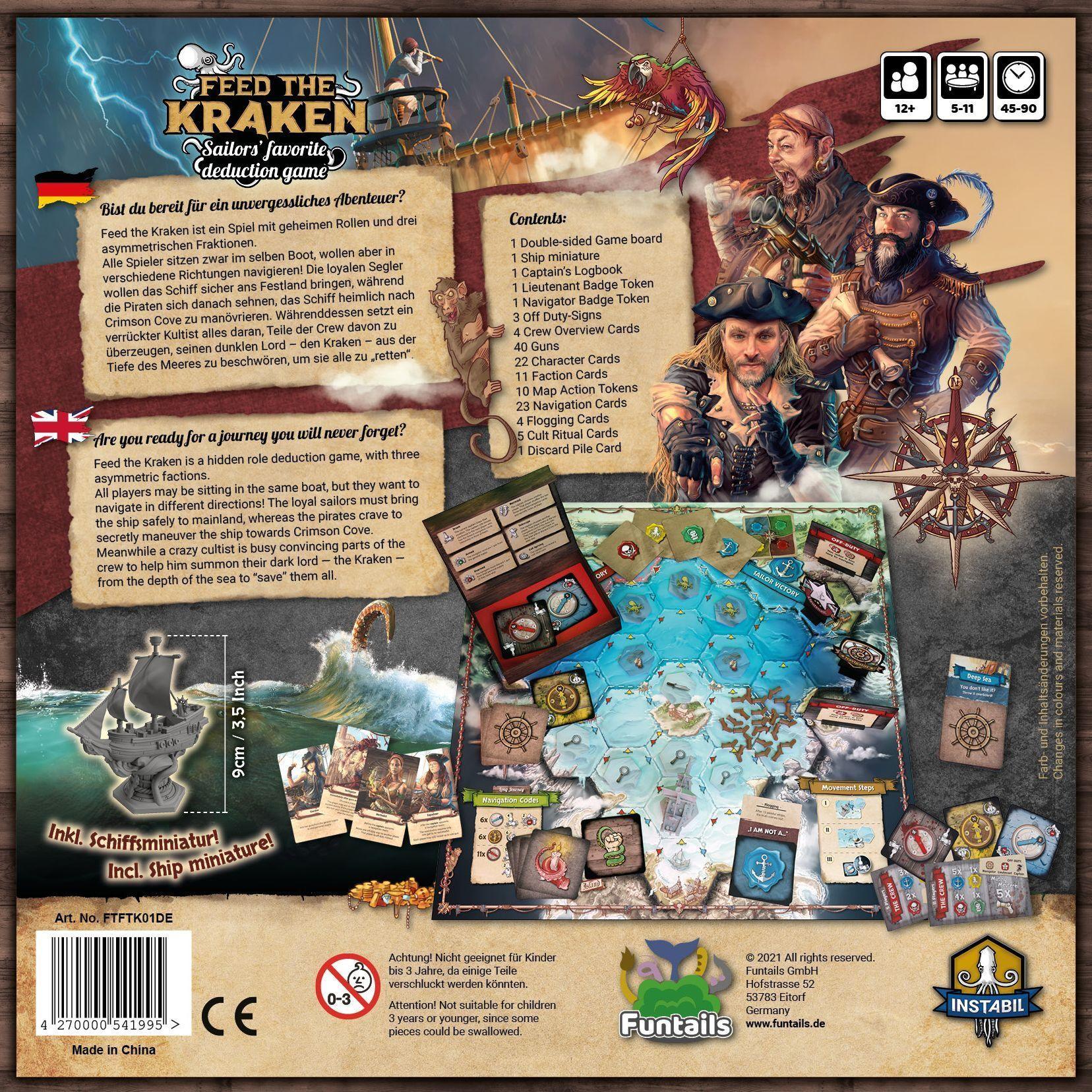 Feed The Kraken - Premium Board Game for Adults & Teens - Strategic Adventure Game for Game Nights, Parties & Family Gatherings