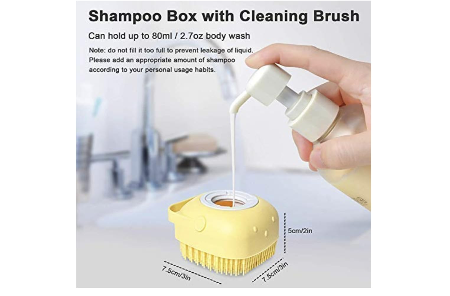 SBTs® Silicone Bath Brush for Hair & Scalp - Exfoliating Body Scrubber with Massage Bristles & Built-in Soap Dispenser | Perfect for Shower, Bath & Spa Relaxation