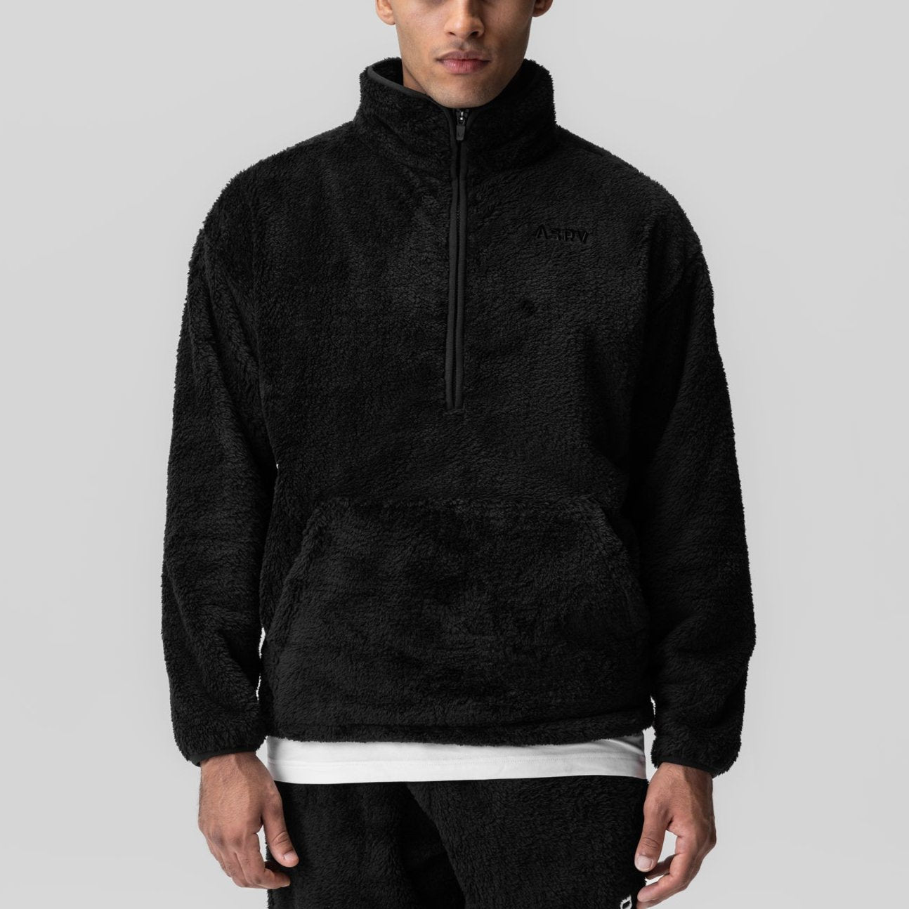 ASRV Sherpa Recovery 1/2 Zip Pullover - Men's Fleece Quarter Zip Jacket for Outdoor Workouts & Cold Weather Layering