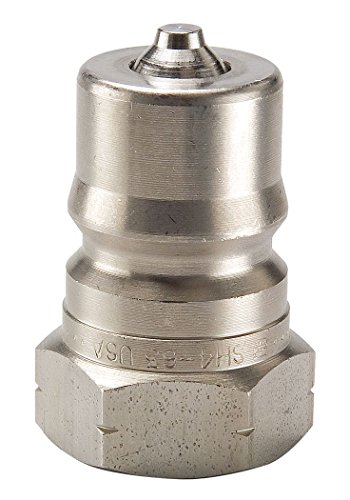 7/8-14 Thread Coupler Body, 1/2 Inch Stainless Steel 303 Fitting - Perfect for Plumbing, Hydraulic & Industrial Applications