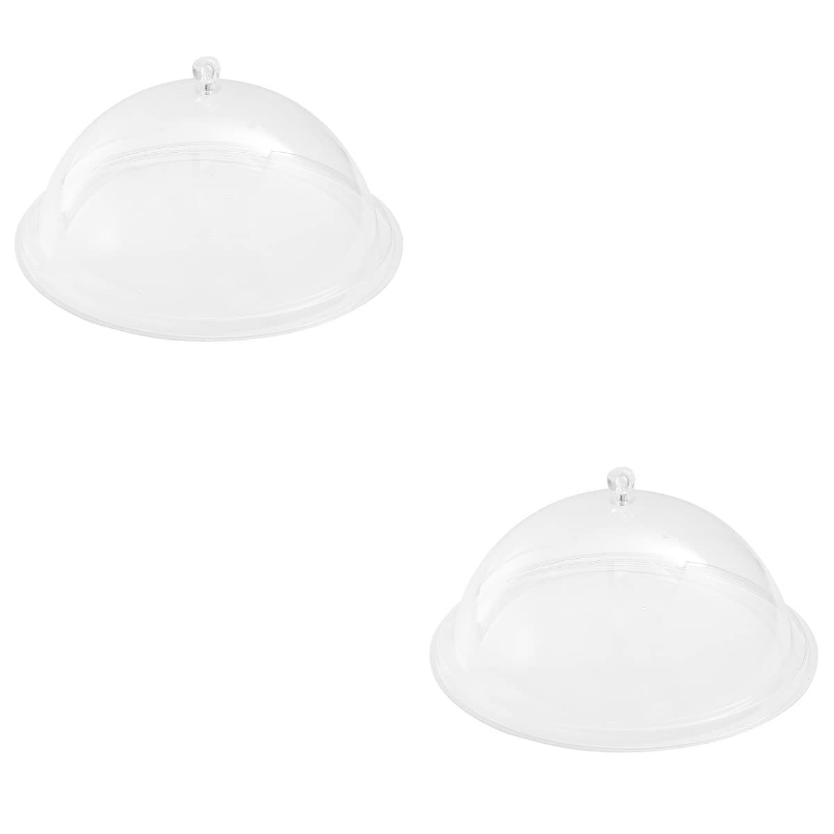 Hemoton 2-Pack Acrylic Cupcake Covers - Clear Dessert Dome for Cake Protection, Food Insulation Lid for Tiny Cakes, Pies & Pastries - Perfect for Parties, Bakeries & Home Baking