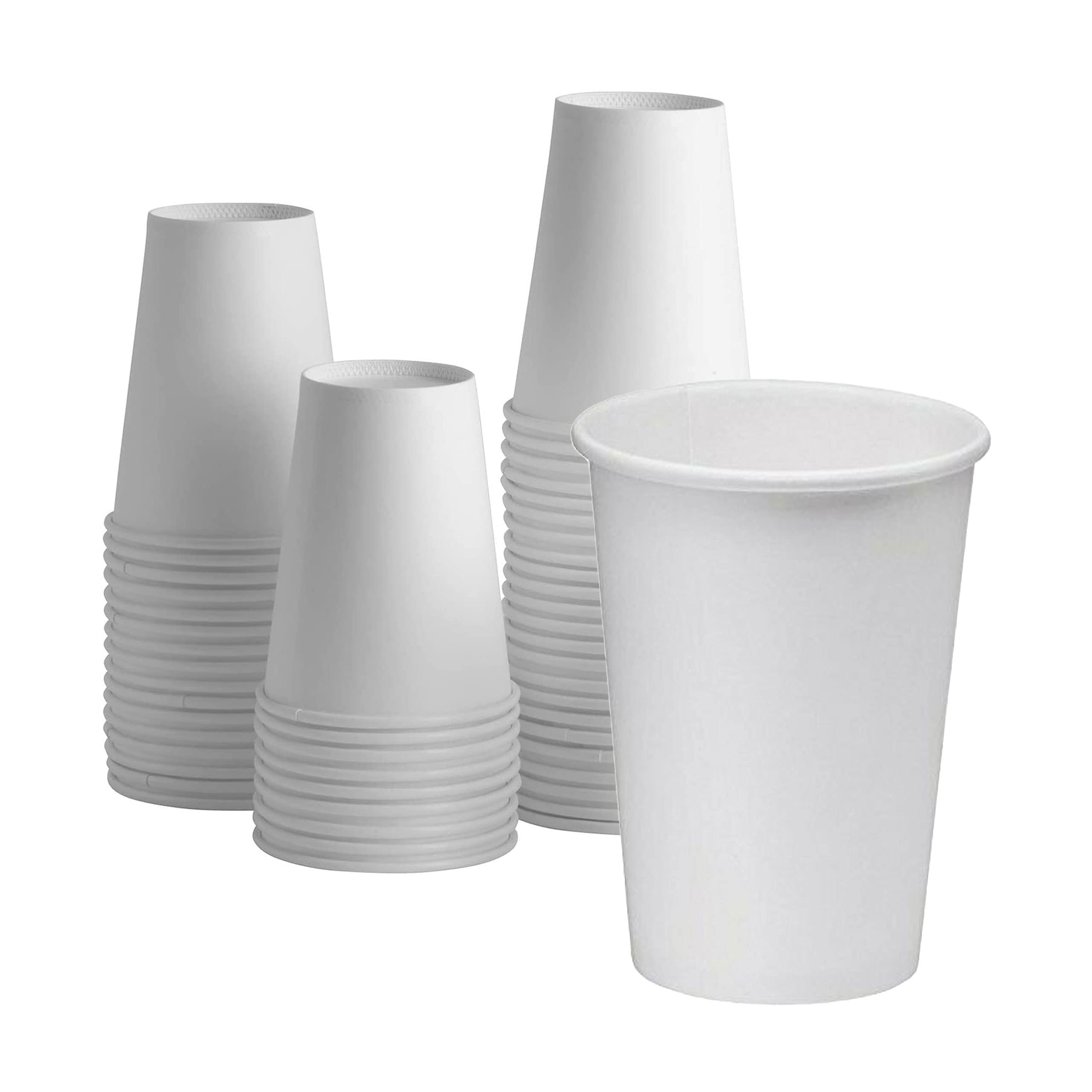 12oz White Paper Hot Cups - Case of 1000 Disposable Coffee Cups for Office, Cafes & Takeout | Eco-Friendly Drinkware for Hot Beverages