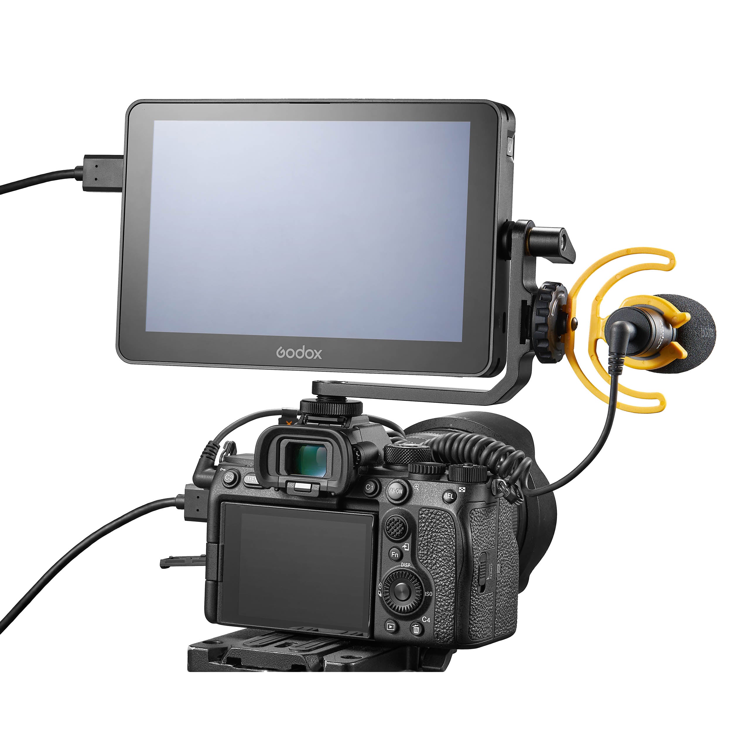 GM7S Ultra Bright 1200nit 7-inch On-Camera HDMI Field Monitor with 4K Support - Perfect for Filmmaking, Photography & Live Streaming