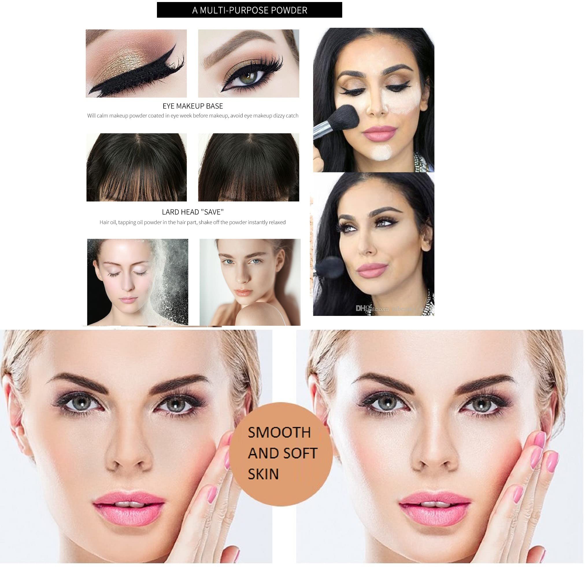 Lightweight Loose Powder Mineral Makeup - Smooth & Natural Finish for Flawless Skin | Perfect for Daily Wear & Oil Control