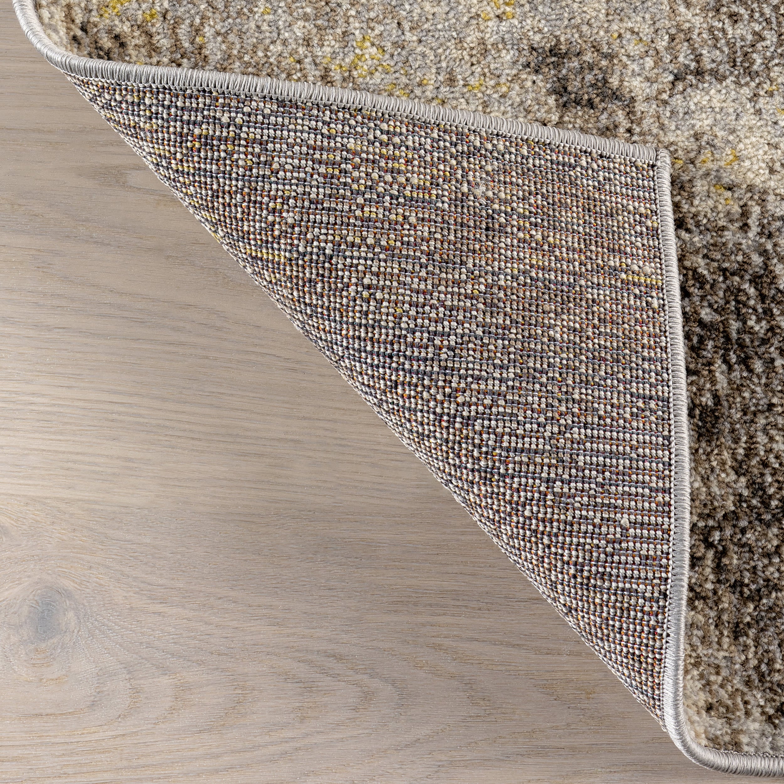 Abstract Nebula Area Rug in Beige - Soft Modern Boho Rug for Living Room, Bedroom, or Nursery Decor